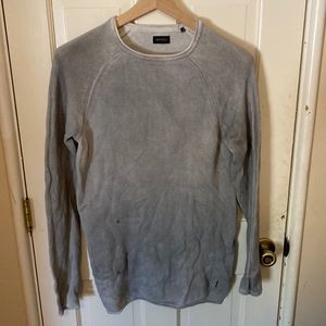 Hand dyed / Distressed / grunge mens long “tunic” sweater.